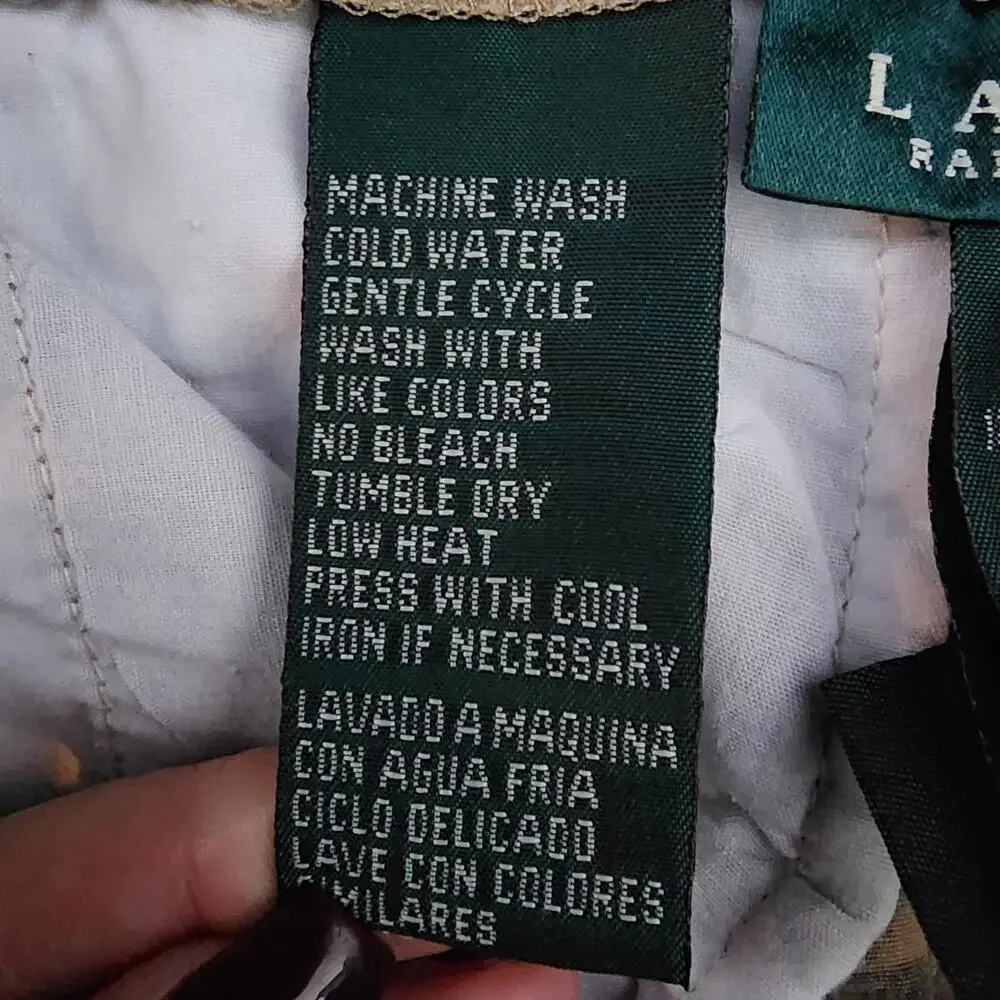 Vintage Lauren Ralph Lauren Floral Print Cropped Capri Pants | Women's 8